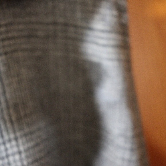 Vintage Handmade Gray Wool Plaid A-Line Midi Skirt Classic 70s Style M - Picture 12 of 12